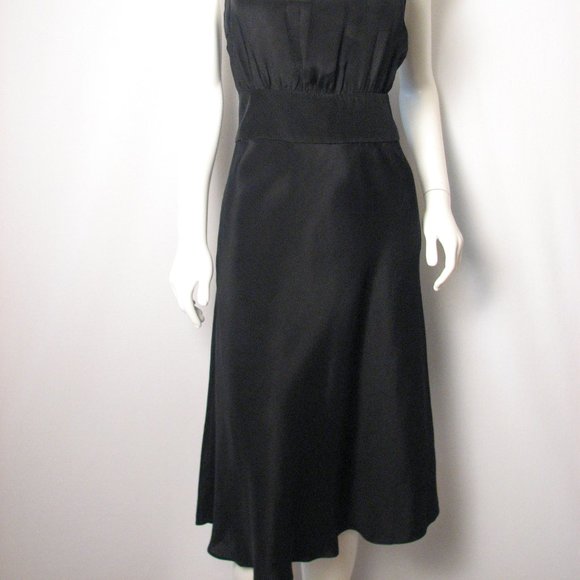 Banana Republic Silk Blend Black Embellished Dress 8 (121422) - Picture 3 of 5